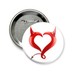 Значок 58 мм Сердечко