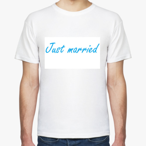 Футболка с принтом just married