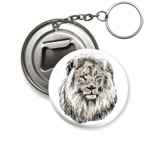 Брелок-открывашка с принтом Лев