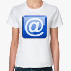 Классическая женская футболка m@il