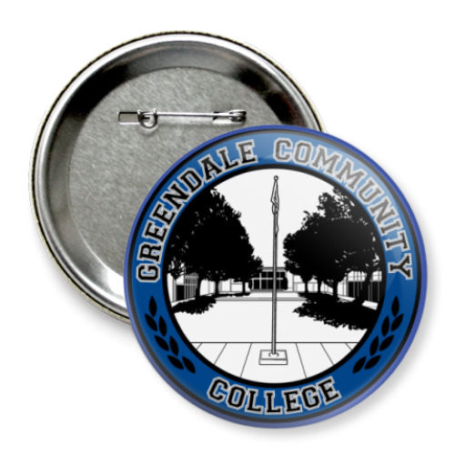 Значок 75мм с принтом Greendale Community College