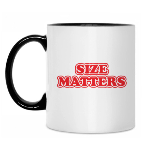 Кружка с принтом Size matters