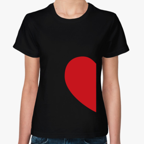 Женская футболка с принтом Cердце