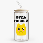 Банка с бамбуковой крышкой