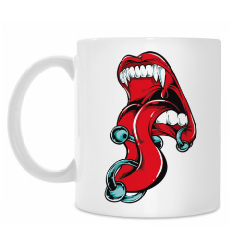 Кружка с принтом Пирсинг