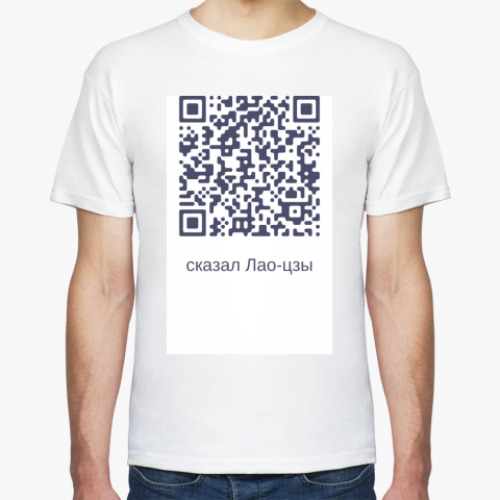 Футболка с принтом QR-код