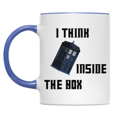 Кружка с принтом I think inside the box