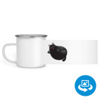 Кружка металлическая белая (круговая запечатка)