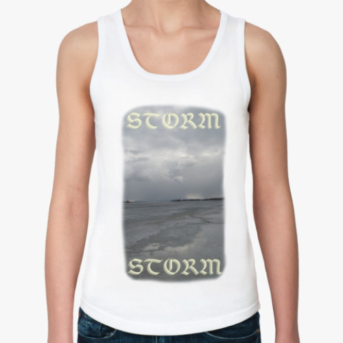 Женская майка с принтом Шторм