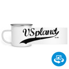 Кружка металлическая белая (круговая запечатка)