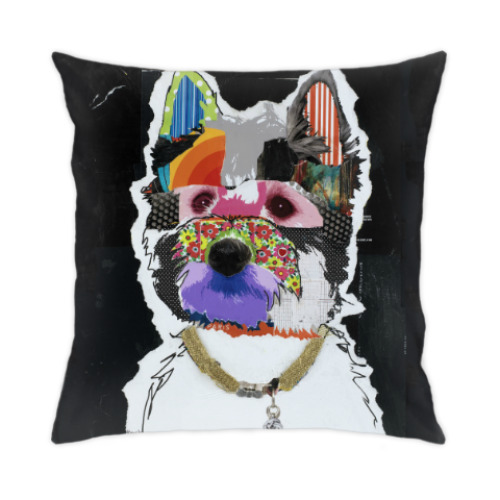 Подушка с принтом DOGGY