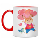 Двухцветная кружка Кролик