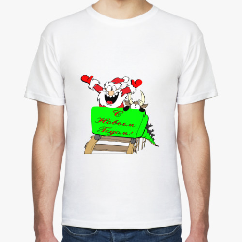 Футболка с принтом новый год