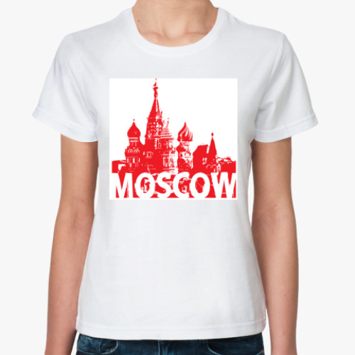 Классическая футболка с принтом Moscow
