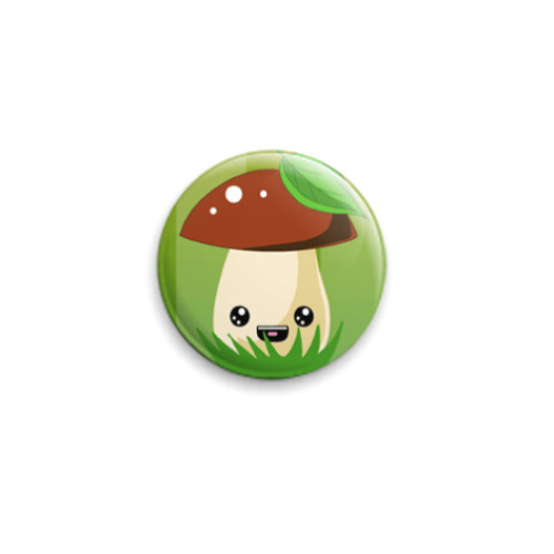 Значок 25мм с принтом Mushroom
