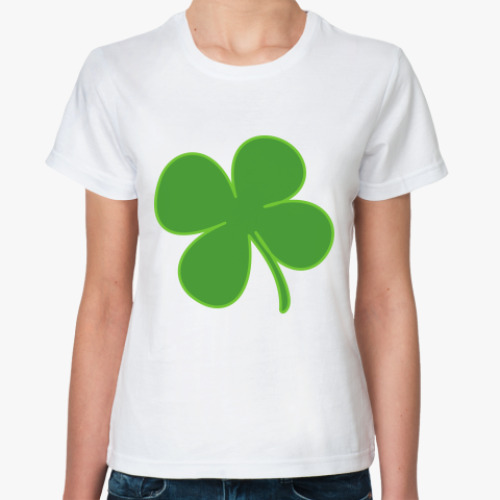 Классическая футболка с принтом На удачу