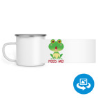 Кружка металлическая белая (круговая запечатка)