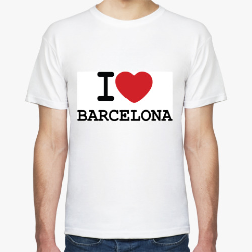 Футболка с принтом I Love Barcelona