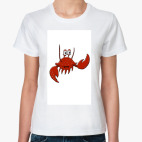 Классическая женская футболка  Краб