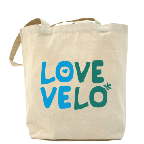 Сумка шоппер с принтом Love velo