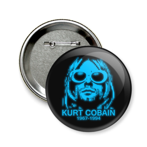 Значок 58мм с принтом  Kurt Cobain