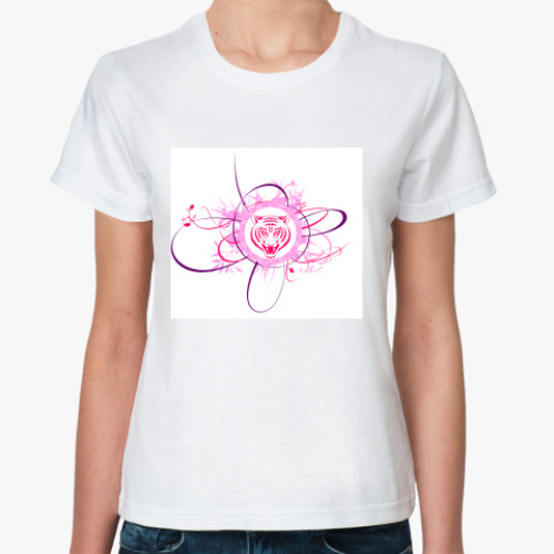 Классическая футболка с принтом  футболка Год Тигра