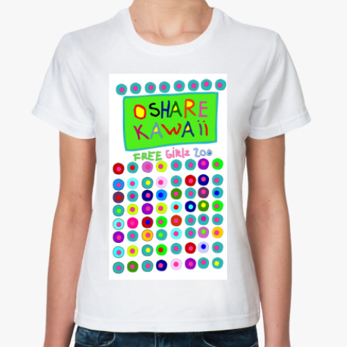 Классическая футболка с принтом OSHARE KAWAII