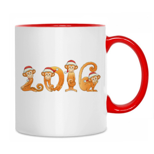 Кружка с принтом Обезьяна в наушниках