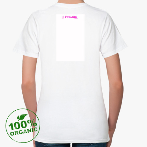 Женская футболка из органик-хлопка с принтом HeyHOLet'sGо