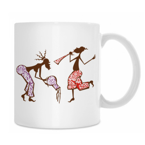 Кружка с принтом Веселые человечки