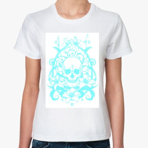 Классическая футболка с принтом череп