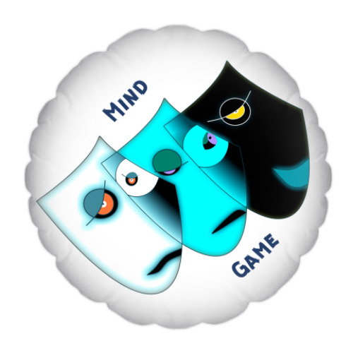 Подушка с принтом Игры разума