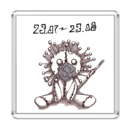 Магнит с принтом лев