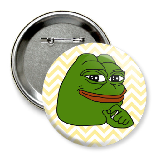 Значок 75мм с принтом Лягушонок Пепе