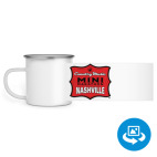 Кружка металлическая белая (круговая запечатка)