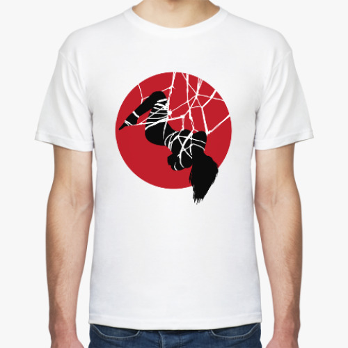 Футболка с принтом Силуэт связанной девушки #5 от M&K ART