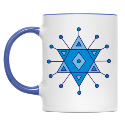 Кружка с принтом Снежинка