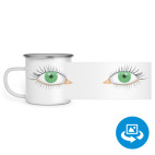 Кружка металлическая белая (круговая запечатка)