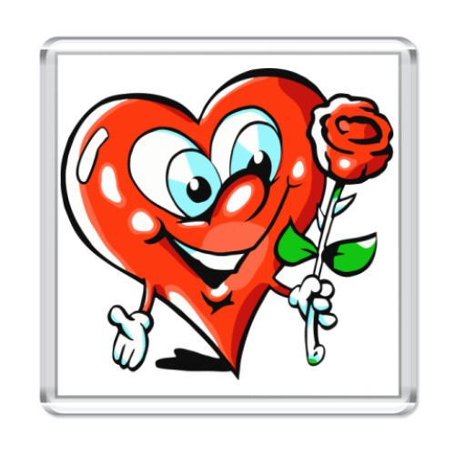 Магнит с принтом влюбленное сердце