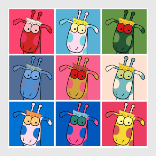 Постер с принтом Жирафы Уорхола