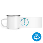 Кружка металлическая белая (круговая запечатка)