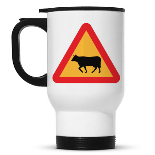 Кружка-термос с принтом Знак