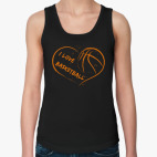 Женская майка Я люблю баскетбол