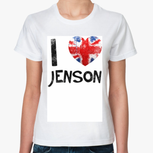 Классическая футболка с принтом  I LOVE JENSON