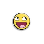 Значок 25 мм  fucking awesome! logo