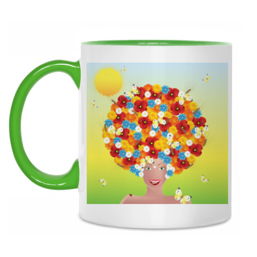 Кружка с принтом 'Богиня лета'