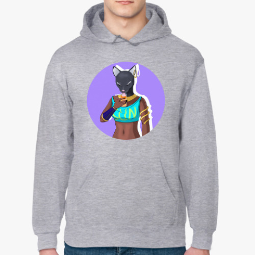 Толстовка худи с принтом Бастет на каникулах