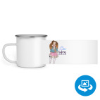 Кружка металлическая белая (круговая запечатка)