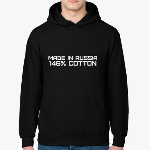 Толстовка худи с принтом 146% хлопка