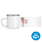 Кружка металлическая белая (круговая запечатка)